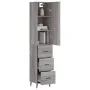 Aparador alto madera contrachapada gris Sonoma 34,5x34x180 cm | Foro24.es | Tu tienda online para hogar, jardín y más Foro24.es