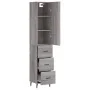 Aparador alto madera contrachapada gris Sonoma 34,5x34x180 cm | Foro24.es | Tu tienda online para hogar, jardín y más Foro24.es