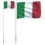 Mástil y bandera de Italia aluminio 5,55 m | Foro24.es | Tu tienda online para hogar, jardín y más Foro24.es