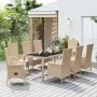 Set comedor de jardín 9 pzas con cojines ratán sintético beige by , Garden sets - Ref: Foro24-3157571, Price: 1,00 €, Discoun...