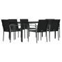 Juego comedor jardín 7 piezas y cojines ratán sintético y acero | Foro24.es | Tu tienda online para hogar, jardín y más Foro24.es