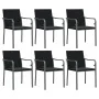 Juego comedor jardín 7 piezas y cojines ratán sintético y acero | Foro24.es | Tu tienda online para hogar, jardín y más Foro24.es