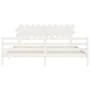 Estructura de cama con cabecero madera maciza blanco 200x200cm de vidaXL, Camas y somieres - Ref: Foro24-3195307, Precio: 157...