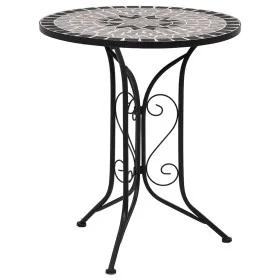 Mesa bistro de mosaico cerámica gris 60 cm by , Garden tables - Ref: Foro24-46715, Price: 138,87 €, Discount: -5%%