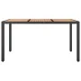 Mesa de jardín ratán PE negro y superficie madera maciza acacia von , Gartentische - Ref: Foro24-319551, Preis: 170,62 €, Rab...