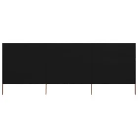 Paravientos de playa de 3 paneles tela negro 400x160 cm de , Sombrillas - Ref: Foro24-47152, Precio: 60,10 €, Descuento: -5%%