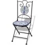 Sillas de jardín bistró plegables 2 uds cerámica azul y blanco von , Gartenstühle - Ref: Foro24-41531, Preis: 161,28 €, Rabat...