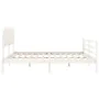 White solid wood bed frame with headboard 200x200cm by vidaXL, Beds and slatted bases - Ref: Foro24-3195307, Price: 157,12 €,...