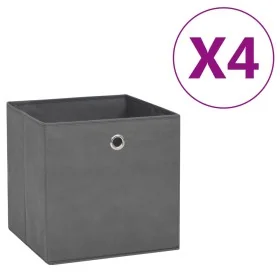 Cajas de almacenaje 4 uds tela no tejida gris 28x28x28 cm by , Storage baskets - Ref: Foro24-325191, Price: 22,65 €, Discount...