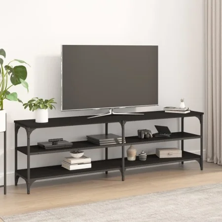 Mueble de TV madera contrachapada negro 160x30x50 cm de , Muebles TV - Ref: Foro24-826749, Precio: 69,70 €, Descuento: -5%%