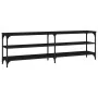 Mueble de TV madera contrachapada negro 160x30x50 cm de , Muebles TV - Ref: Foro24-826749, Precio: 69,70 €, Descuento: -5%%
