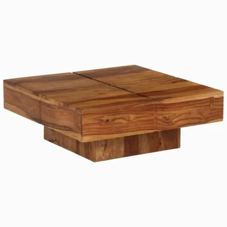 Mesa de centro de madera maciza de acacia 80x80x30 cm de , Mesas de centro - Ref: Foro24-246250, Precio: 209,72 €, Descuento:...