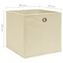 Cajas de almacenaje 10 uds tela no tejida crema 28x28x28 cm de , Cestas para almacenaje - Ref: Foro24-325217, Precio: 41,65 €...