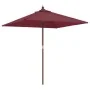 Sombrilla de jardín poste de madera rojo burdeos 198x198x231 cm von , Sonnenschirme - Ref: Foro24-363187, Preis: 48,38 €, Rab...