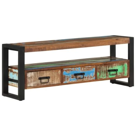 Mueble de TV madera maciza reciclada 120x30x45 cm | Foro24.es | Tu tienda online para hogar, jardín y más Foro24.es