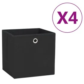Cajas de almacenaje 4 uds tela no tejida negro 28x28x28 cm de , Cestas para almacenaje - Ref: Foro24-325187, Precio: 22,22 €,...