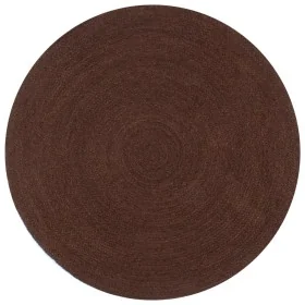 Alfombra de yute tejida a mano redonda marrón 90 cm de , Alfombras - Ref: Foro24-133671, Precio: 31,22 €, Descuento: -5%%