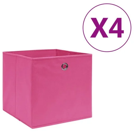 Cajas de almacenaje 4 uds tela no tejida rosa 28x28x28 cm de , Cestas para almacenaje - Ref: Foro24-325203, Precio: 22,22 €, ...