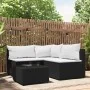 Juego de jardín con cojines 4 piezas ratán sintético negro von , Outdoor-Sofas - Ref: Foro24-319733, Preis: 306,58 €, Rabatt:...