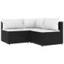 Juego de jardín con cojines 4 piezas ratán sintético negro von , Outdoor-Sofas - Ref: Foro24-319733, Preis: 306,58 €, Rabatt:...