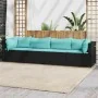 Juego de jardín con cojines 4 piezas ratán sintético negro by , Outdoor sofas - Ref: Foro24-319800, Price: 283,75 €, Discount...