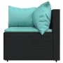 Juego de jardín con cojines 4 piezas ratán sintético negro by , Outdoor sofas - Ref: Foro24-319800, Price: 283,75 €, Discount...