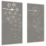 Adorno pared jardín 2 uds acero corten diseño flores 105x55 cm de , Carteles, copias y arte visual - Ref: Foro24-824495, Prec...