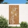 Adorno de pared de jardín acero corten diseño bambú 105x55 cm de , Carteles, copias y arte visual - Ref: Foro24-824506, Preci...