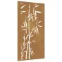 Adorno de pared de jardín acero corten diseño bambú 105x55 cm de , Carteles, copias y arte visual - Ref: Foro24-824506, Preci...