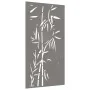 Adorno de pared de jardín acero corten diseño bambú 105x55 cm de , Carteles, copias y arte visual - Ref: Foro24-824506, Preci...