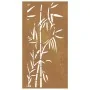 Adorno de pared de jardín acero corten diseño bambú 105x55 cm de , Carteles, copias y arte visual - Ref: Foro24-824506, Preci...