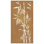 Adorno de pared de jardín acero corten diseño bambú 105x55 cm de , Carteles, copias y arte visual - Ref: Foro24-824506, Preci...