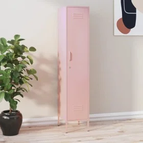 Armario taquilla de acero rosa 35x46x180 cm by , Lockers and storage cabinets - Ref: Foro24-336256, Price: 207,76 €, Discount...