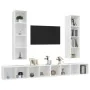 Muebles de salón de pared 4 piezas madera de ingeniería blanco by , TV Furniture - Ref: Foro24-3079889, Price: 225,74 €, Disc...