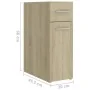 Armario boticario madera contrachapada color roble 20x45,5x60cm de , Taquillas y armarios de almacenamiento - Ref: Foro24-804...