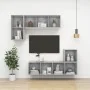 Mueble TV pared madera contrachapada hormigón 37x37x142,5 cm | Foro24.es | Tu tienda online para hogar, jardín y más Foro24.es