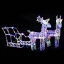 Reno y trineo adorno navideño 160 LEDs acrílico 130 cm | Foro24.es | Tu tienda online para hogar, jardín y más Foro24.es