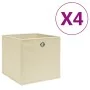 Cajas de almacenaje 4 uds tela no tejida crema 28x28x28 cm | Foro24.es | Tu tienda online para hogar, jardín y más Foro24.es