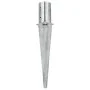 Picas de tierra 6 unidades acero galvanizado plateado 8x61 cm de , Puntas para anclaje en el suelo - Ref: Foro24-145430, Prec...