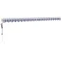 Toldo retráctil automático azul y blanco 5x3 m by , Awnings - Ref: Foro24-3154475, Price: 418,65 €, Discount: -5%%