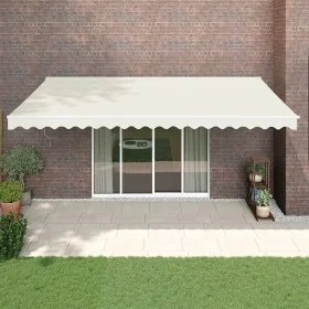 Toldo retráctil automático color crema 5x3 m de , Toldos - Ref: Foro24-3154480, Precio: 435,98 €, Descuento: -5%%