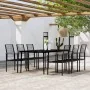 Juego de comedor de jardín 7 piezas negro by , Garden sets - Ref: Foro24-3099207, Price: 442,61 €, Discount: -5%%