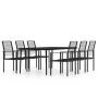 Juego de comedor de jardín 7 piezas negro by , Garden sets - Ref: Foro24-3099207, Price: 442,61 €, Discount: -5%%