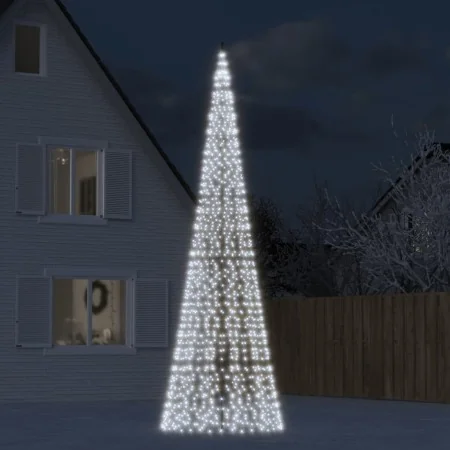 Árbol de Navidad en asta de bandera 1534 LED blanco frío 500 cm | Foro24.es | Tu tienda online para hogar, jardín y más Foro24.es