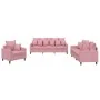 Juego de sofás con cojines 3 piezas terciopelo rosa von , Sofas - Ref: Foro24-3201683, Preis: 696,29 €, Rabatt: -5%%