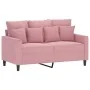 Juego de sofás con cojines 3 piezas terciopelo rosa von , Sofas - Ref: Foro24-3201683, Preis: 696,29 €, Rabatt: -5%%