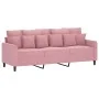 Juego de sofás con cojines 3 piezas terciopelo rosa von , Sofas - Ref: Foro24-3201683, Preis: 696,29 €, Rabatt: -5%%