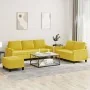 Juego de sofás con cojines 3 piezas terciopelo amarillo von , Sofas - Ref: Foro24-3201532, Preis: 509,47 €, Rabatt: -5%%