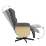 Sillón reclinable con reposapiés tela gris oscuro | Foro24.es | Tu tienda online para hogar, jardín y más Foro24.es