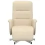 Sillón reclinable con reposapiés tela color crema | Foro24.es | Tu tienda online para hogar, jardín y más Foro24.es